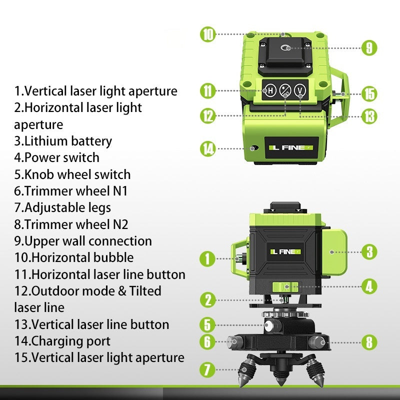 3D12 Line Green Laser Level Laser Level